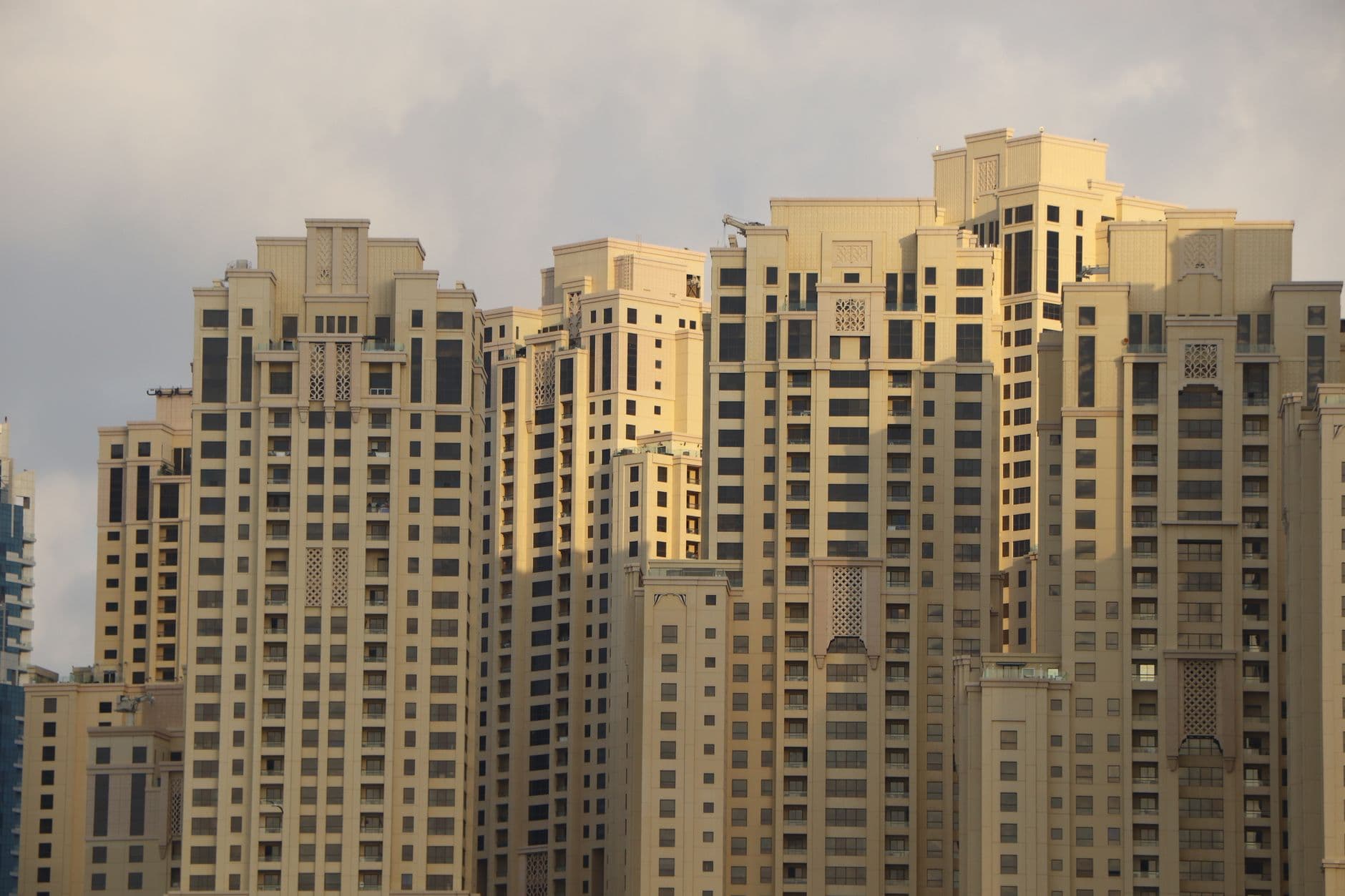 A Dubai residential neighbourhood, where RERA caps how much rent can rise each year