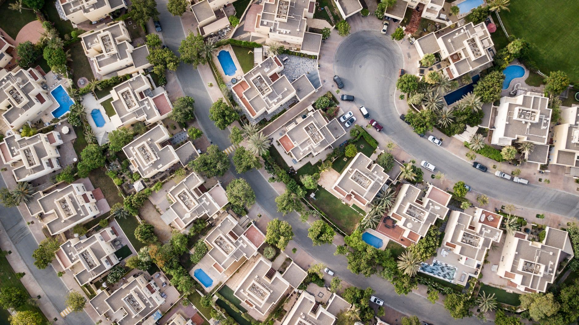 A Dubai villa community, the kind of property sold through the DLD transfer process